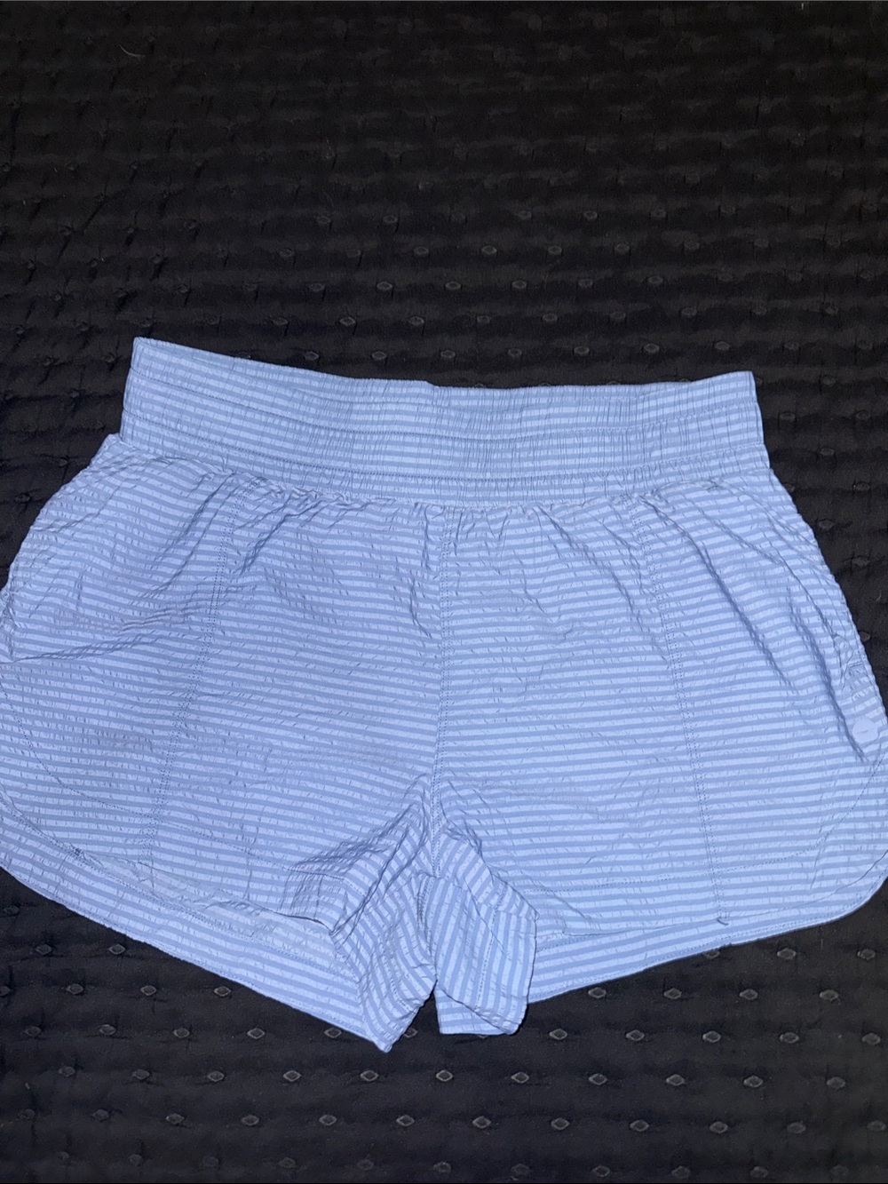 Avia Sky Blue Striped Women's Athletic Shorts
